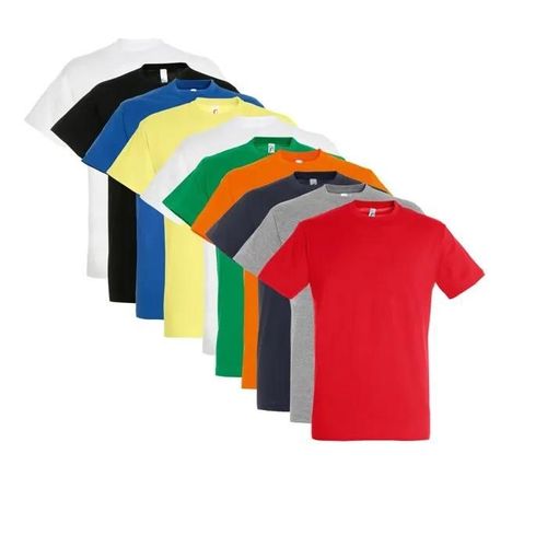 T-Shirt - Sol's - Regent - Lot De 10 - 100% Coton - Manches Courtes - Multicolore