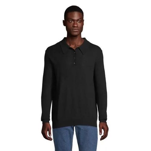 Polo Manches Longues Sol's Stefan - Noir Profond