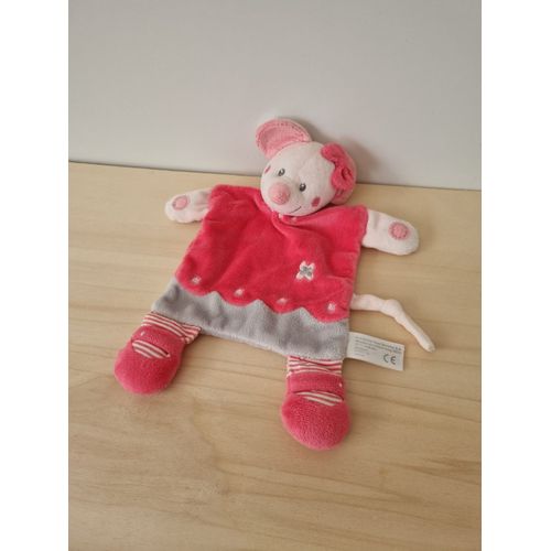 Doudou Souris Rose Blanche Simba Toys Benelux