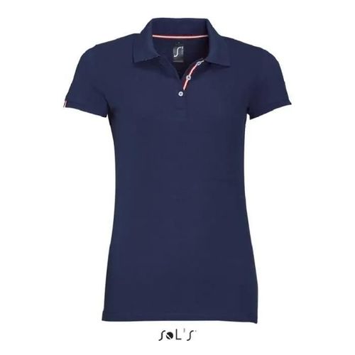 Polo Patriot Femme French Marine - L - Manches Courtes - Coupe Cintrée - Bleu