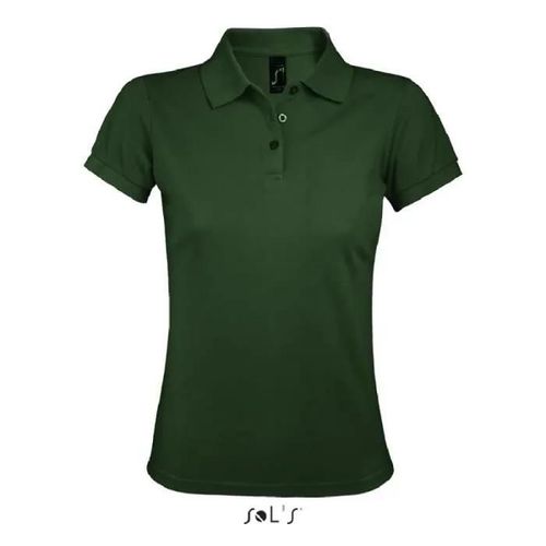 Polo Femme - Prime - Vert Bouteille - Manches Courtes - 65% Polyester - 35% Coton Ringspun