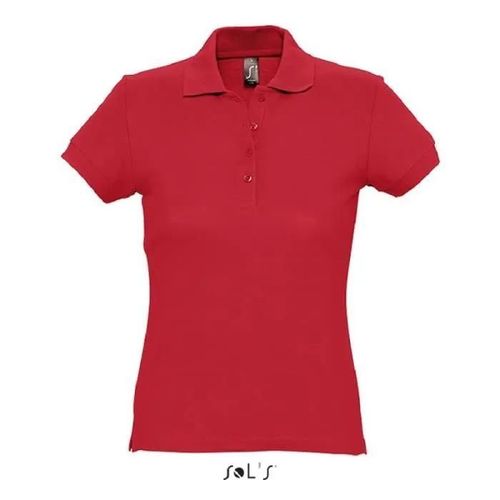 Polo Passion Femme Rouge - L - Manches Courtes - 100% Coton Peigné Ringspun