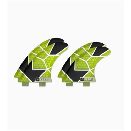 Ailerons Surf Quad Madness Honeycomb Fcs Fx2 Tiles / Fluro Lime