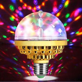 Ampoule LED rotative E27 2 en 1 avec effets Disco RVB, Eclairage