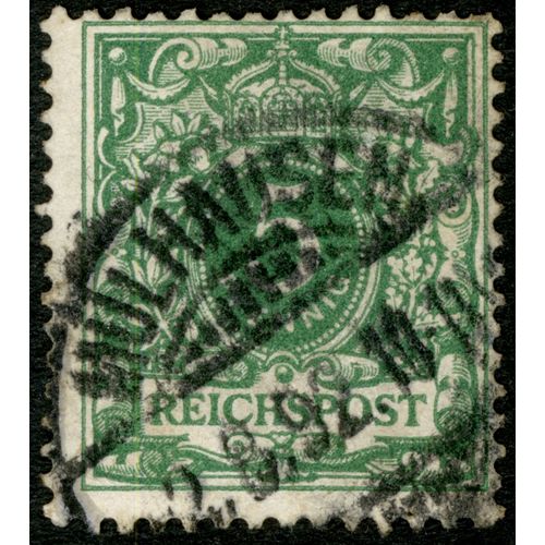 Timbre Oblitéré Reichspost, 5 Pfennig