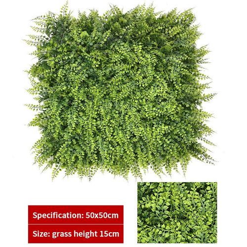 Panneau Mural De Plantes En Gazon Artificiel,Fond D'herbe Verte,Plante En Plastique,Jardin Extérieur,Maison,Décoration De Mariage - Type A-50cmx50cm
