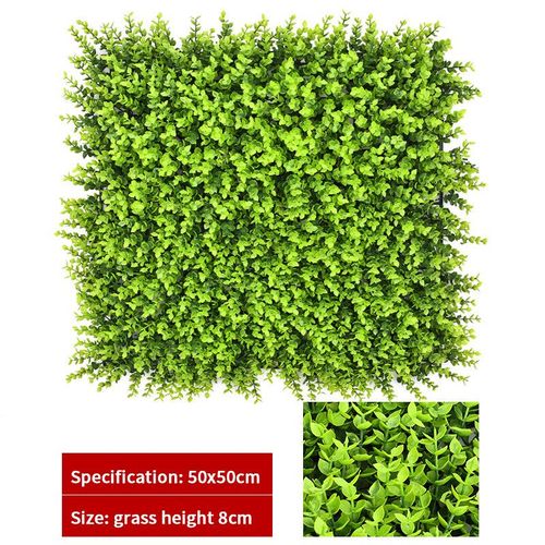 Panneau Mural De Plantes En Gazon Artificiel,Fond D'herbe Verte,Plante En Plastique,Jardin Extérieur,Maison,Décoration De Mariage - Type W-50cmx50cm
