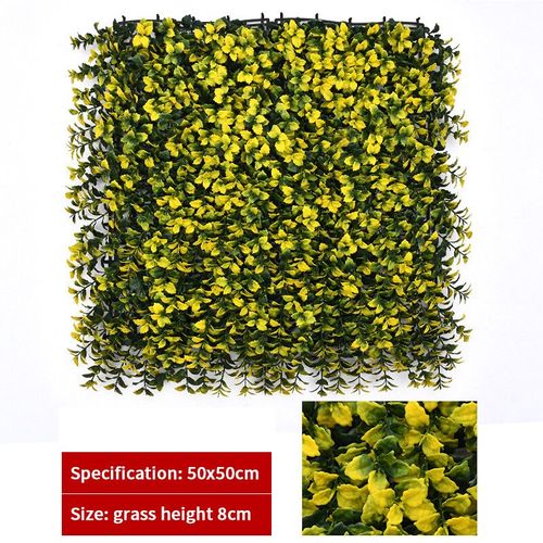 Panneau Mural De Plantes En Gazon Artificiel,Fond D'herbe Verte,Plante En Plastique,Jardin Extérieur,Maison,Décoration De Mariage - Type U-50cmx50cm