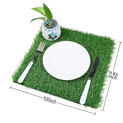 Tapis Carrés D'ange Artificielle,Faux Carreaux De Gazon Vert Pour Napperons,Fête,.Cdecor,Artisanat De Bricolage - Type 1 Piece Of 25x25cm