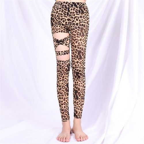 Tunicompression-Leggings Léopard Sexy Pour Femmes,Pantalons D'entraînement De Danse Du Ventre,Capri Doux,Taille Haute,Tambour Solo