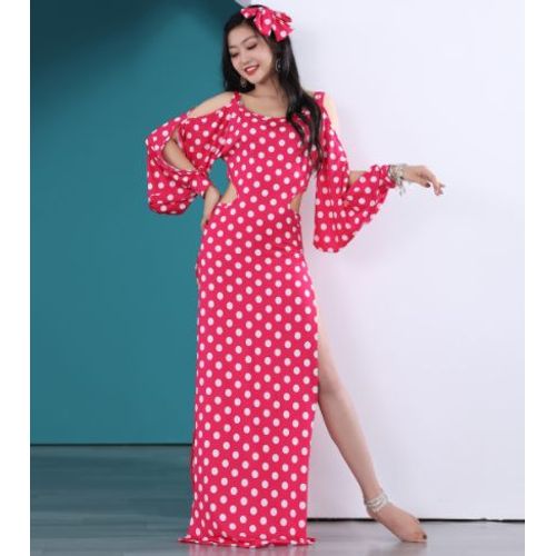 Robe À Pois En Ylène Pour Femme,Performance,Ventre,600,1pc,Lot