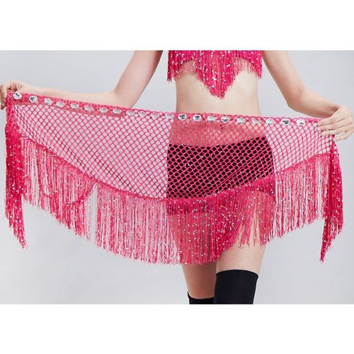 Bellylégiti- Écharpe De Hanche De Danse Du Ventre Avec Ceinture À Paillettes Pour Dames,Accessoires De Jupe De Samba Lumba,Gland,Bling,Environnement