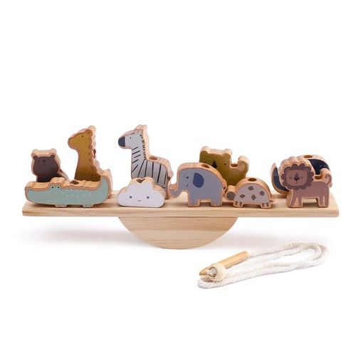 Jouets Montessori En Bois Pour Bébé,Dinosaure,Étoiles,Lune,Décennie S D'équilibre,Enfilage,Empilé,Jeux Pour Nourrissons,Cadeaux De Puzzle - Type Animal