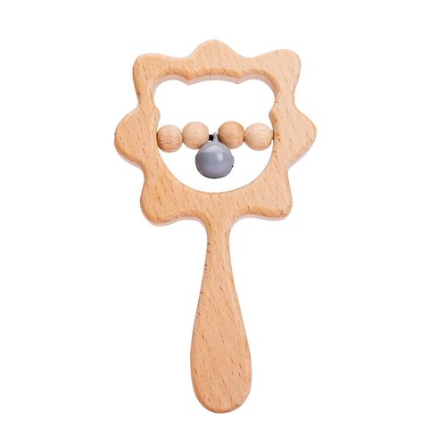 Jouets Montessori En Bois Pour Bébé,Motif Animal De Dessin,Crocodile,Ours,Hochet De Nuit Rotatif,Puzzle,Qualité Alimentaire,Tewindsor,1 Pièce - Type Lion