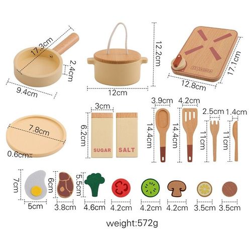 Jouets De Puzzle En Bois Modèle F2 Pour Bébé,Outil De Coupe En Bois,Spatule En Silicone,Jouets De Maison De Jeu,Éducation Des Enfants,Jouets Montessori - Type Kitchenware Set 3