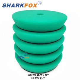 Sharktorch-Polisseuse De Voiture En Éponge,Tampons De Cirage,Kit D'embarquement Pour Bateau,Polissage De Roue De Planche,Élimine Les Rayures,5/6 Pouces - Type Green X 5pcs-5inch(125mm)