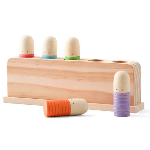 Château En Bois Montessori Pour Bébé,Décennie S De Maison Rose,Jeu De Puzzle,Accessoires D'éducation Précoce,Jouet Multifonctionnel,Cadeaux - Type Bounce-01