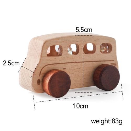 Jouets Créatifs En Bois Montessori Pour Enfants,Bouton En Forme D'ours De Dessin,Hochets À Vis,Jouets De Nuits,Jouets De Puzzle Pour Les Tout-Petits,Cadeaux - Type Bus