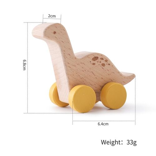 Jouets Créatifs En Bois Montessori Pour Enfants,Bouton En Forme D'ours De Dessin,Hochets À Vis,Jouets De Nuits,Jouets De Puzzle Pour Les Tout-Petits,Cadeaux - Type Dinosaur-04