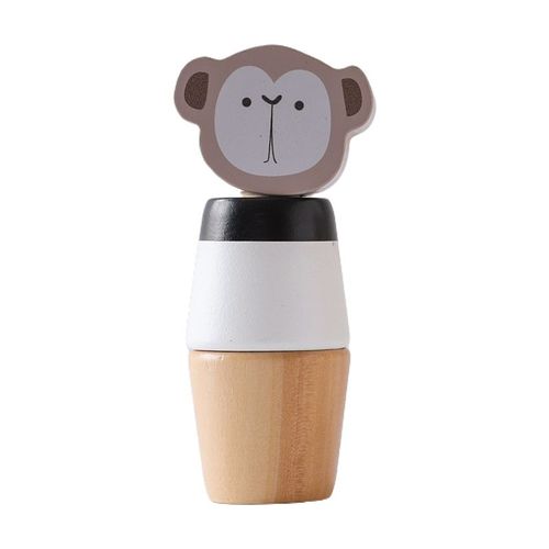 Jouets Créatifs En Bois Montessori Pour Enfants,Bouton En Forme D'ours De Dessin,Hochets À Vis,Jouets De Nuits,Jouets De Puzzle Pour Les Tout-Petits,Cadeaux - Type Monkey
