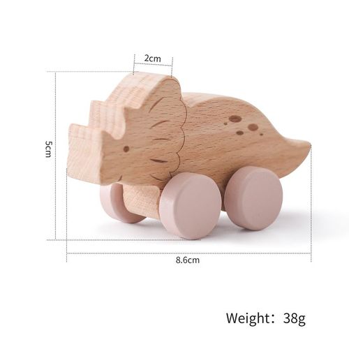 Jouets Créatifs En Bois Montessori Pour Enfants,Bouton En Forme D'ours De Dessin,Hochets À Vis,Jouets De Nuits,Jouets De Puzzle Pour Les Tout-Petits,Cadeaux - Type Dinosaur-03