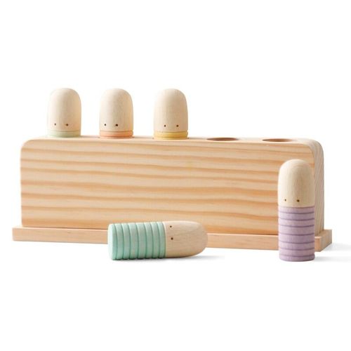 Instruments De Musique En Bois Montessori Pour Bébé,Jouets Pour Enfants,Ours Persch,Xylophone,Tuyau Sonore De Pluie,Secoueur De Musique,Jouets D'éducation Précoce - Type Bounce-02
