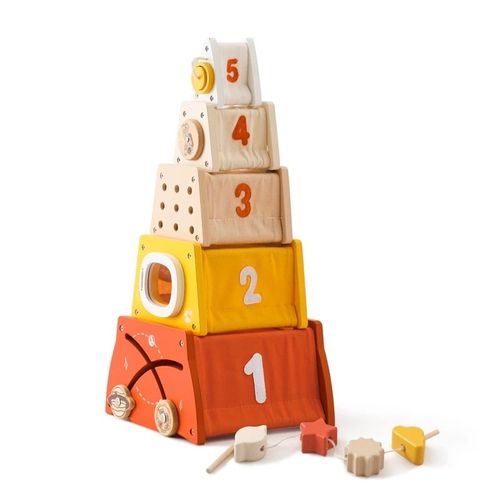Jouets En Bois Empilés De Personnages Pour Bébé,Décoration De Chambre De Bébé,Jeu De Nuit De Construction Pour Enfant #F