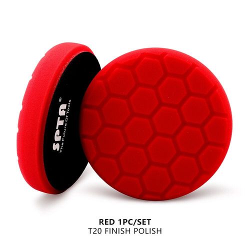 Spta 3 ""(80mm)/5""(125mm)/6 ""(150mm),Vente Unique Tampons De Polissage Pour Polisseuse Da/Ro/Ga,Éponge Hex-Logic,Pour Voiture - Type 1 Red Finish Polish-7 Inch(180mm)