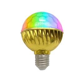 E27 6W double tête LED boule scène RGB ampoule rotative lampe KTV DJ Disco