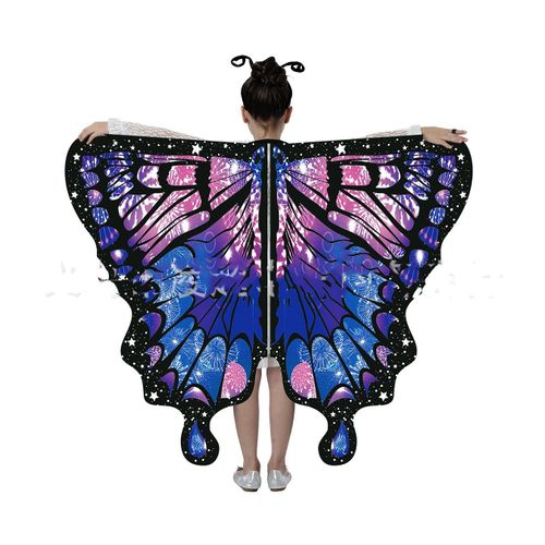 Costume D'halloween Avec Et Antenne Pour Fille,Cape Avec Ailes De Papillon,Bande De Sauna,Vêtements De Princesse