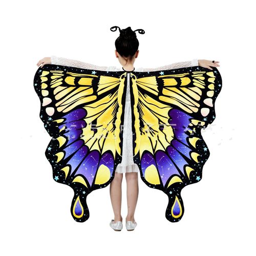 Costume D'halloween Avec Et Antenne Pour Fille,Cape Avec Ailes De Papillon,Bande De Sauna,Vêtements De Princesse