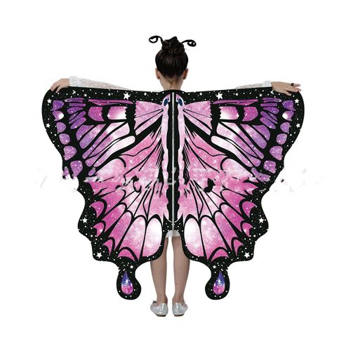 Costume D'halloween Avec Et Antenne Pour Fille,Cape Avec Ailes De Papillon,Bande De Sauna,Vêtements De Princesse