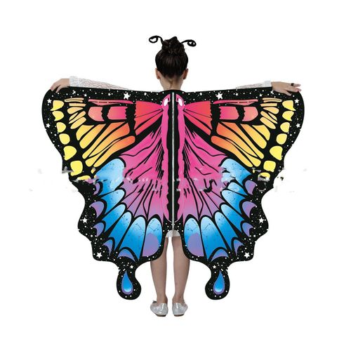 Costume D'halloween Avec Et Antenne Pour Fille,Cape Avec Ailes De Papillon,Bande De Sauna,Vêtements De Princesse