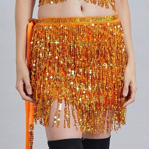 Jobelly Dance Waist Planchers F,Jupe À Franges À Paillettes,Bohémien