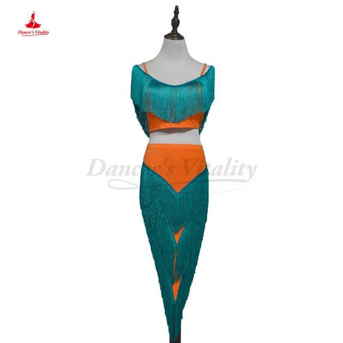 Ensemble De Olympiques De Performance De Danse Du Ventre Pour Femmes Et Enfants,Haut À Pampilles Et Jupe Longue À Franges,Tenue De Phtalwear Pour Filles,2 Pièces