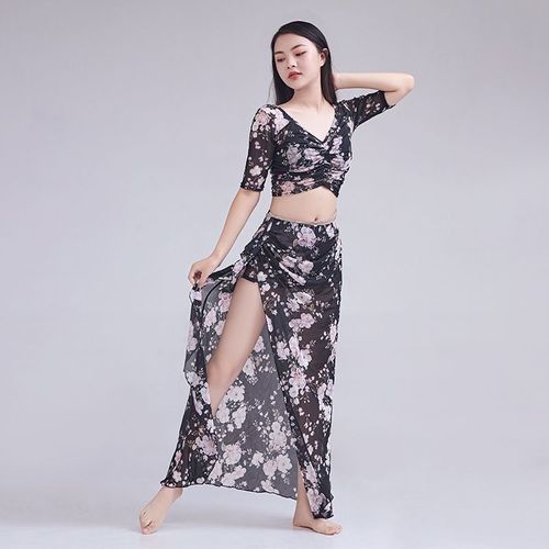 Fjset De Danse Du Ventre Longue Fendue Pour Femmes Adultes,Vêtements De Scène,Carnaval Imbibé,Pantalons Sexy,Costume De Danse Chinoise