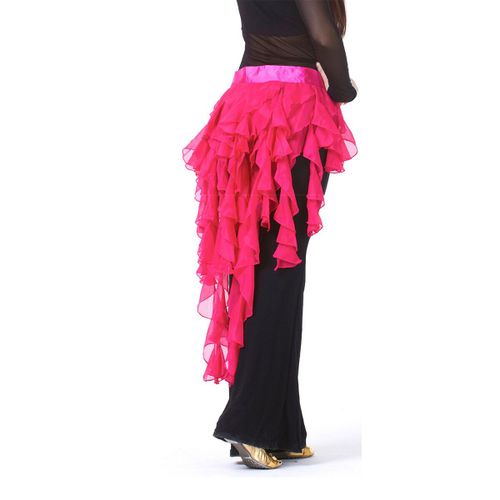 Écharpe De Hanche De Danse Du Ventre Pour Femmes,Ceinture De Danse Latine,Jupe De Renard À Neuf Queues,Pompon De Performance,Jupe Ondulée,1pc