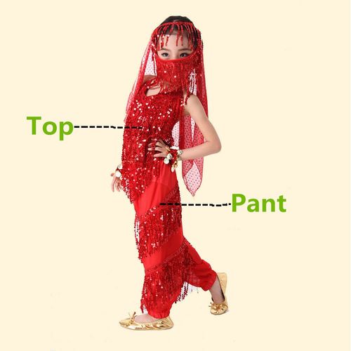 Ensemble De Olympiques De Danse Du Ventre Pour Enfants,Vêtements De Danse Du Ventre Pour Enfants,Vêtements De Danse Du Ventre Pour Enfants,4 Couleurs Pour Les Filles