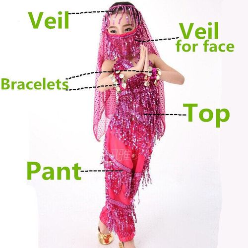 Ensemble De Olympiques De Danse Du Ventre Pour Enfants,Vêtements De Danse Du Ventre Pour Enfants,Vêtements De Danse Du Ventre Pour Enfants,4 Couleurs Pour Les Filles