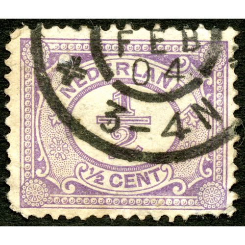 Timbre Oblitéré Nederland 1/2 Cent