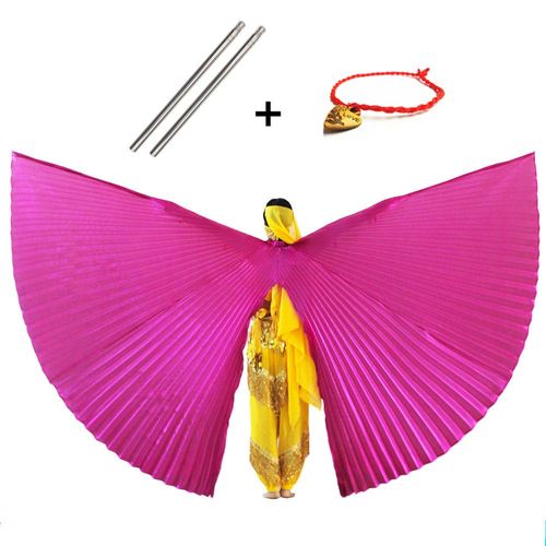 Robe De Performance Orientale Pour Femmes Et Enfants,Accessoires De Danse Du Ventre,Ailes Isis,Robe De Performance Orientale Bollywood,Costume Avec Bâtons