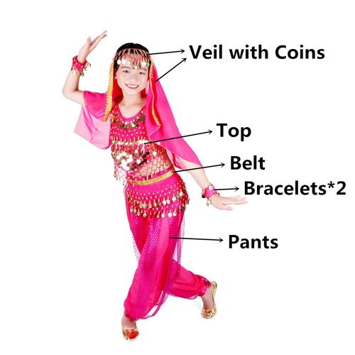 Costumes De Danse Du Ventre Pour Enfants,Danse Du Ventre Pour Filles,Ensemble De Danse Du Ventre Pour Enfants,Vêtements De Danse Du Ventre Pour Enfants,6 Couleurs Indiennes,Financièrement