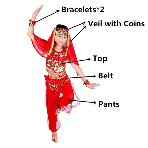 Costumes De Danse Du Ventre Pour Enfants,Danse Du Ventre Pour Filles,Ensemble De Danse Du Ventre Pour Enfants,Vêtements De Danse Du Ventre Pour Enfants,6 Couleurs Indiennes,Financièrement