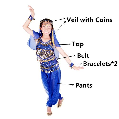 Costumes De Danse Du Ventre Pour Enfants,Danse Du Ventre Pour Filles,Ensemble De Danse Du Ventre Pour Enfants,Vêtements De Danse Du Ventre Pour Enfants,6 Couleurs Indiennes,Financièrement