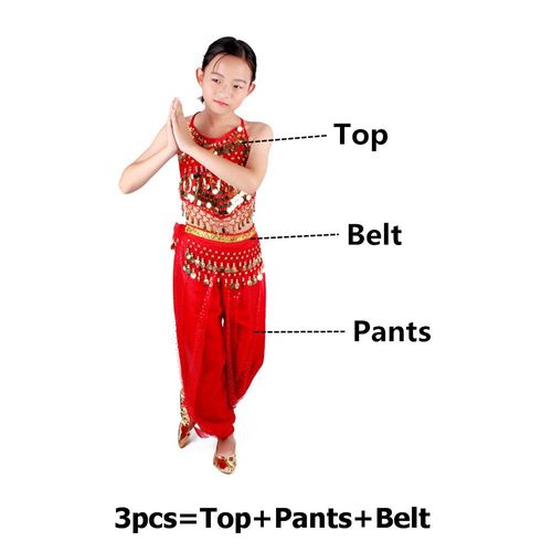 Costumes De Danse Du Ventre Pour Enfants,Danse Du Ventre Pour Filles,Ensemble De Danse Du Ventre Pour Enfants,Vêtements De Danse Du Ventre Pour Enfants,6 Couleurs Indiennes,Financièrement