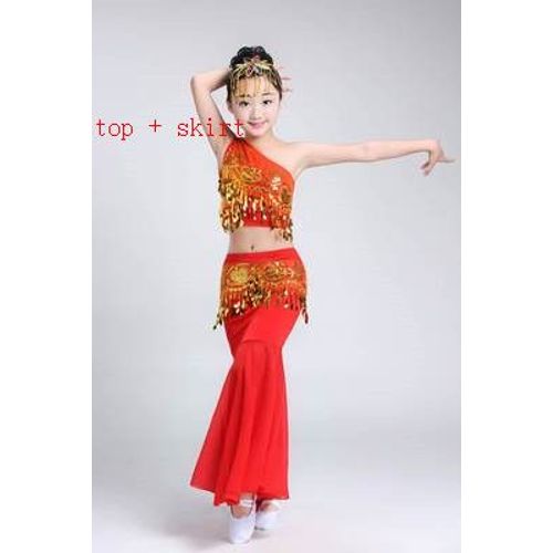 Costumes De Danse Du Ventre Pour Enfants,Danse Du Ventre Pour Femmes,Lancer Hors Fille,Scène De Cosplay,Paillettes Financièrement,Jupes Pour Enfants,Poisson À Queue,100 Cm-160cm