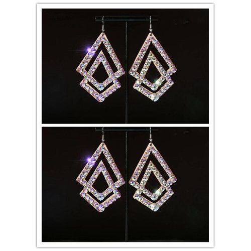 Boucles D'oreilles En Cristal Strass Pour Femmes,Bijoux Éb Sants,Scintillants,Danse Du Ventre,Gitane,2 Pièces