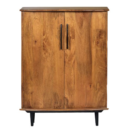 Buffet Haut Vintage 2 Portes En Bois De Manguier Massif