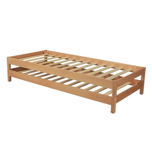 Ensemble De 2 Lits Empilables En Hêtre 90x200 Cm