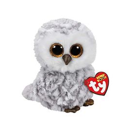 Peluche Beanie Boo'S 15 Cm Owlette La Chouette Blanche - Gris